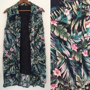 Vintage Tropical Button up Dress